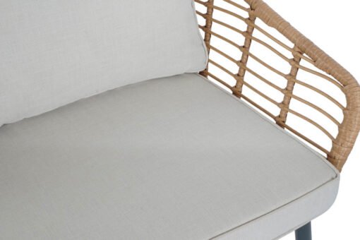 SOFA SET 4 RATAN SINTETICO METAL 128X75X72 BEIGE MB-200890 Disponible ref13449 - Imagen 9