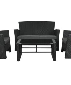 SOFA SET 4 RATAN SINTETICO POLIESTER 121X63X73 MB-200896 Disponible Ref 13447