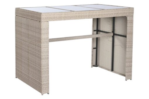 MESA SET 7 RATAN SINTETICO ACERO 143X80X100 MB-200900 Disponible Ref 13446 - Imagen 6