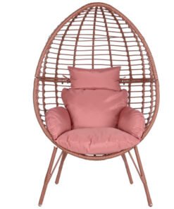 SILLON RATAN SINTETICO ACERO 90X65X151 CON COJINES MB-201836 Ref 13441