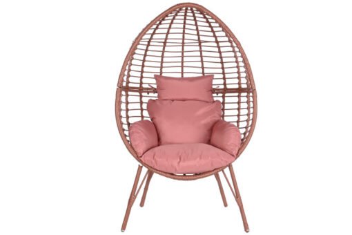 SILLON RATAN SINTETICO ACERO 90X65X151 CON COJINES MB-201836 Ref 13441