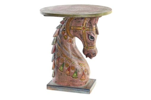 MESITA AUXILIAR MANGO 39X39X47 CABALLO ENVEJECIDO MB-201911 Disponible ref13115