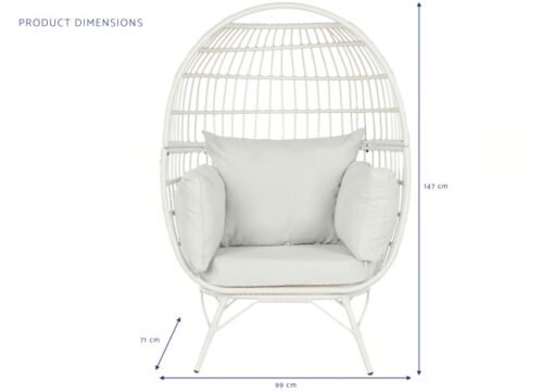 SILLON RATAN SINTETICO ACERO 99X71X147 CON COJINES MB-201970 Disponible ref13438 - Imagen 4