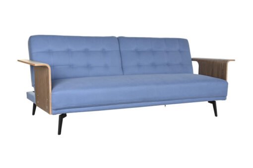 SOFA CAMA EUCALIPTO METAL 203X87X81 AZUL MB-202966 Disponible REF13412
