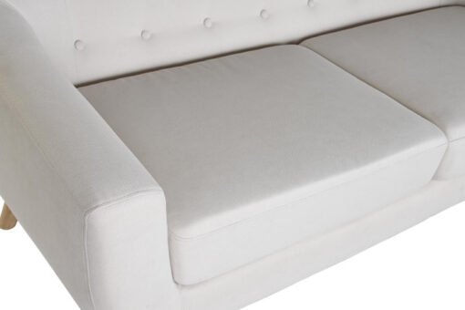 SOFA POLIESTER RUBBERWOOD 172X82X82 3 PLAZAS CREMA MB-202969 Disponible REF13411 - Imagen 4
