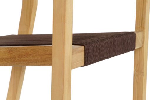 MESA SET 5 TECA CUERDA 90X90X75 54X56X84 MARRON MB-204125 Disponible ref13437 - Imagen 2