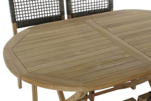 MESA SET 5 TECA 150X90X75 PLEGABLE NATURAL MB-204126 Disponible ref13436 - Imagen 9