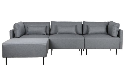 SOFA POLIESTER METAL 276X152,5X84 GRIS MB-205554 Disponible REF13407