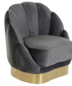 BUTACA POLIESTER METAL 86X80X85 GRIS OSCURO MB-205764 Disponible ref13358