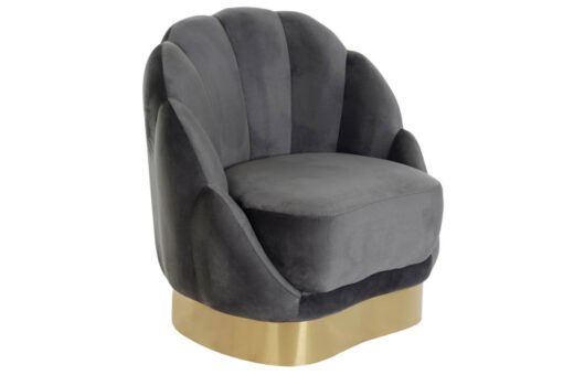 BUTACA POLIESTER METAL 86X80X85 GRIS OSCURO MB-205764 Disponible ref13358