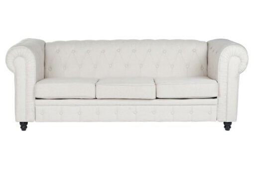 SOFA POLIESTER MADERA 209X84X76 CREMA MB-205766 Disponible REF13405 - Imagen 2