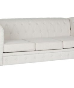 SOFA POLIESTER MADERA 209X84X76 CREMA MB-205766 Disponible REF13405