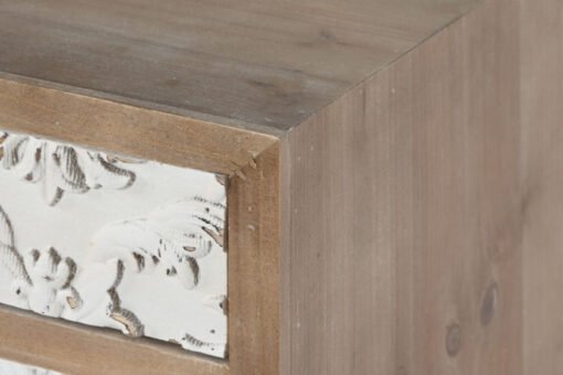 CAJONERA ABETO MDF 106X38X78,5 TALLADO NATURAL MB-205963 ref13063 - Imagen 4