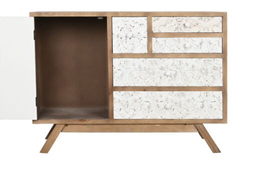 CAJONERA ABETO MDF 106X38X78,5 TALLADO NATURAL MB-205963 ref13063 - Imagen 3