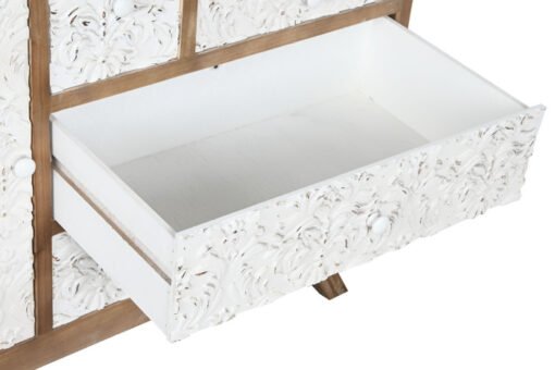 CAJONERA ABETO MDF 106X38X78,5 TALLADO NATURAL MB-205963 ref13063 - Imagen 2