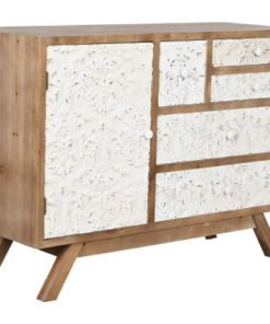 CAJONERA ABETO MDF 106X38X78,5 TALLADO NATURAL MB-205963 ref13063
