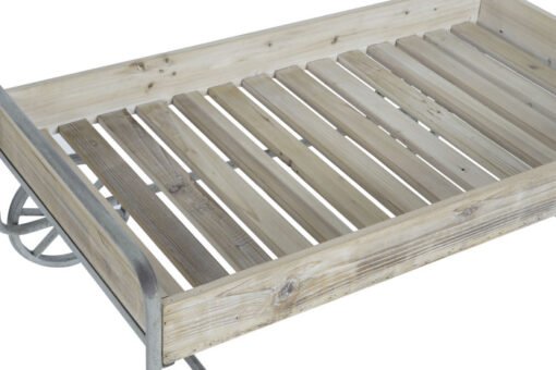 CARRO ABETO METAL 110X67X46 CARRO RUSTICO NATURAL MB-206182 Disponible ref13112 - Imagen 3