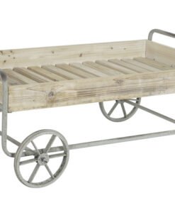 CARRO ABETO METAL 110X67X46 CARRO RUSTICO NATURAL MB-206182 Disponible ref13112