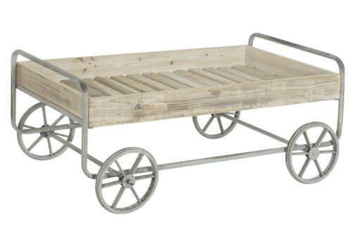 CARRO ABETO METAL 110X67X46 CARRO RUSTICO NATURAL MB-206182 Disponible ref13112