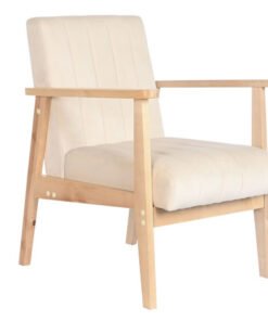 SILLON POLIESTER PINO 63X68X81 BEIGE MB-206468 Disponible ref13356