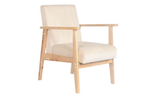 SILLON POLIESTER PINO 63X68X81 BEIGE MB-206468 Disponible ref13356