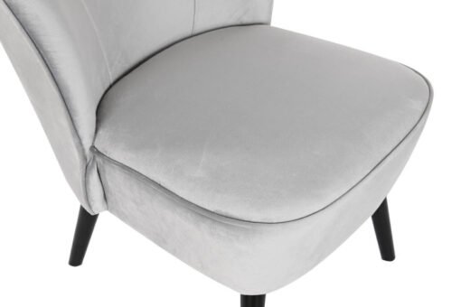 BUTACA POLIESTER MADERA 59X66X76 TERCIOPELO GRIS MB-206605 Disponible ref13352 - Imagen 4
