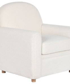 BUTACA POLIESTER MADERA 79X72X86 BORREGUITO BLANCO MB-206607 Disponible ref13351