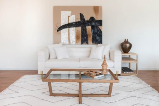 SOFA POLIESTER METAL 205X85X73 BORREGUITO BLANCO MB-206620 Disponible REF13403 - Imagen 5