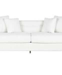 SOFA POLIESTER METAL 205X85X73 BORREGUITO BLANCO MB-206620 Disponible REF13403