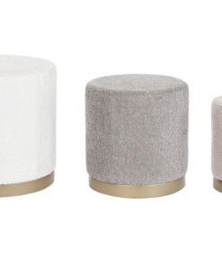 REPOSAPIES SET 3 POLIESTER MDF 48X48X45 BLANCO MB-206651 Disponible Ref 13307