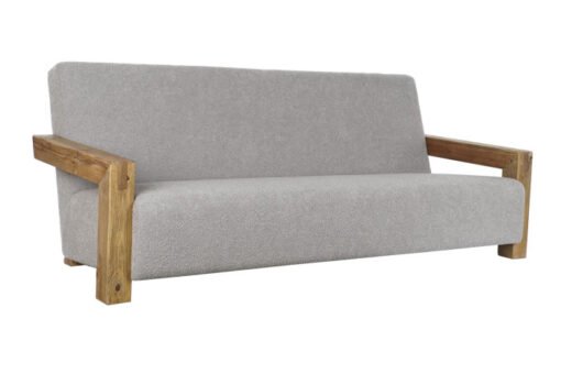 SOFA MADERA RECICLADA POLIESTER 221X94X83 BOUCLE MB-207606 DisponibleREF13400