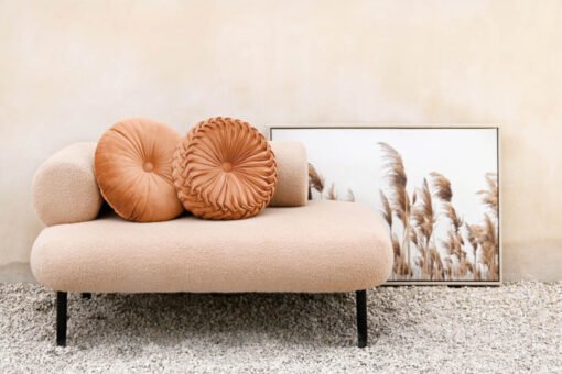 SOFA POLIESTER METAL 127,5X73,5X64 BEIGE MB-207720 Disponible REF13399 - Imagen 3