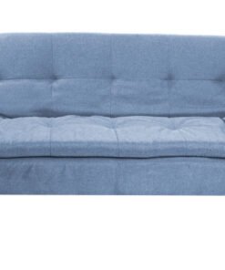 SOFA CAMA POLIESTER MADERA 180X85X83 AZUL CELESTE MB-207867 Disponible REF13398