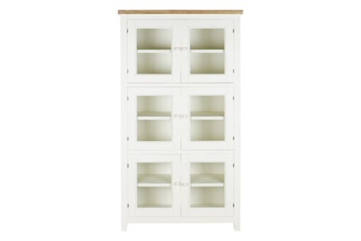 VITRINA PAULOWNIA CRISTAL 93,5X31,4X174 BEIGE MB-208013 Disponible Ref 13263