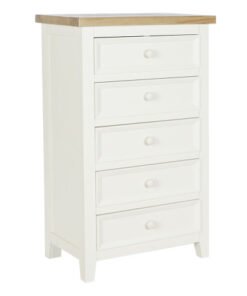 CHIFONIER PAULOWNIA 51,5X31X85 5CAJ, BEIGE MB-208019 Disponible ref13058