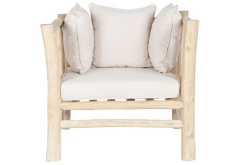 SILLON TECA POLIESTER 80X77X71 NATURAL BLANCO MB-208048 Disponibleref13347 - Imagen 4
