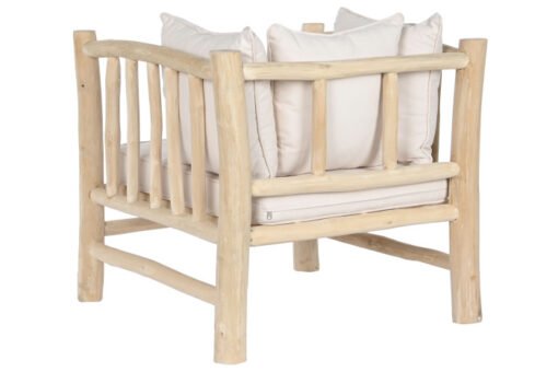 SILLON TECA POLIESTER 80X77X71 NATURAL BLANCO MB-208048 Disponibleref13347 - Imagen 3