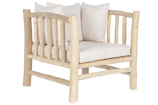 SILLON TECA POLIESTER 80X77X71 NATURAL BLANCO MB-208048 Disponibleref13347