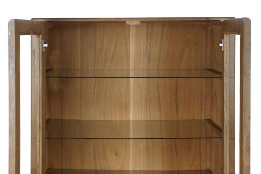 VITRINA ACACIA CRISTAL 100X42,5X190 MARRON OSCURO MB-208064 Ref 13263 - Imagen 4