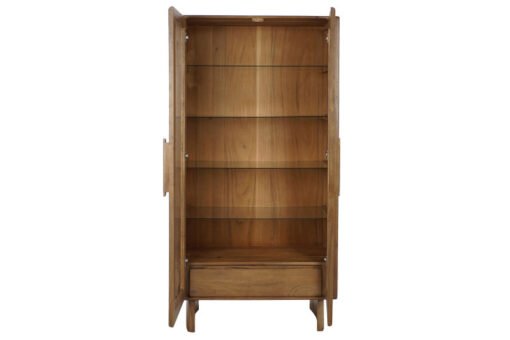VITRINA ACACIA CRISTAL 100X42,5X190 MARRON OSCURO MB-208064 Ref 13263 - Imagen 7