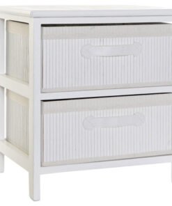 CAJONERA BAMBU PAULOWNIA 42X32X45 3,80 BLANCO MB-208275 Disponible ref13056