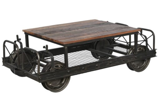 MESA CENTRO METAL 147X48X76 NEGRO MB-208382 Disponible ref13163
