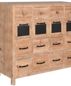 CAJONERA ABETO METAL 110X40X92,5 16CAJ, NATURAL MB-208465 REF13054