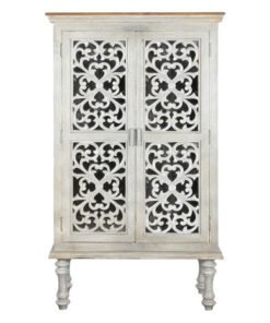 VITRINA MANGO CRISTAL 107X43X193 TALLADO BLANCO MB-208592 Ref 13260