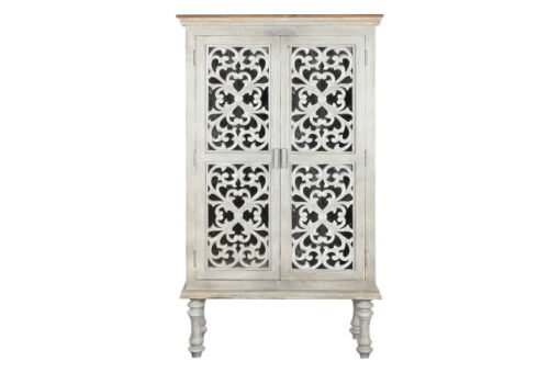 VITRINA MANGO CRISTAL 107X43X193 TALLADO BLANCO MB-208592 Ref 13260
