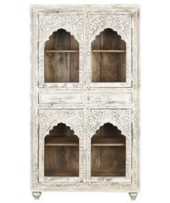 VITRINA MANGO CRISTAL 107X43X193 TALLADO BLANCO MB-208592 Ref 13259