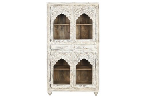 VITRINA MANGO CRISTAL 107X43X193 TALLADO BLANCO MB-208592 Ref 13259