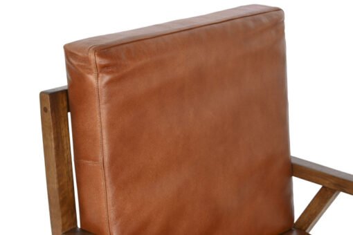 BUTACA PIEL MADERA 60X72X77 MARRON MB-208637 Disponible ref13346 - Imagen 3