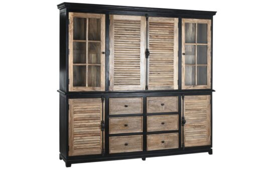 VITRINA CRISTAL 170X40X183 39,16 ENVEJECIDO NEGRO MB-208652 Disponible ref13258 - Imagen 2