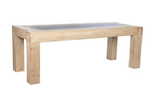MESA COMEDOR ABETO MDF 220X90X80 NATURAL MB-209217 Disponible ref13204